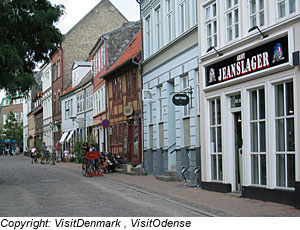 Die Stadt Odense auf Fünen, Dänemark