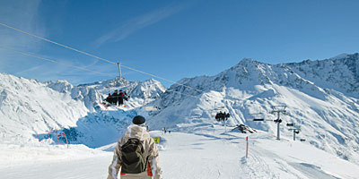 Skigebiet im Pitztal in Tirol