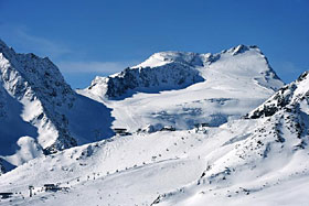 Skigebiet von Sölden im Ötztal, Tirol